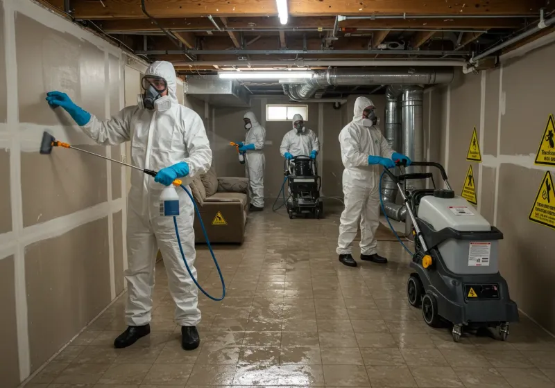 Basement Moisture Removal and Structural Drying process in Nash County, NC